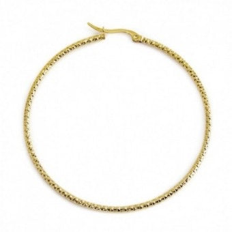 MONO ORECCHINO MARLÙ CERCHIO PVD ORO MARTELLATO DIAMETRO 6CM