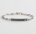 Bracciale Mabina uomo con targa e ancora