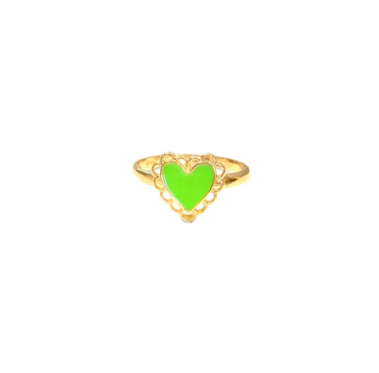 Heart gold ring Vivian