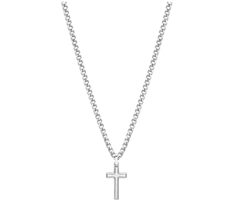 Collana Brosway uomo Ink croce