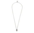 COLLANA UOMO MARLÙ CON PENDENTE A CROCE 16MM CON CRISTALLI NERI ACCIAIO