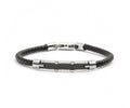 Bracciale Marlù uomo INSERTI NERI E SMALTO NERO