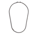 COLLANA UOMO MARLÙ TENNIS CRISTALLI NERI E PLACCA CON CRISTALLO NERO PVD NERO