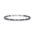 BRACCIALE UOMO MARLÙ CON AGATA NERA ED EMATITE ACCIAIO