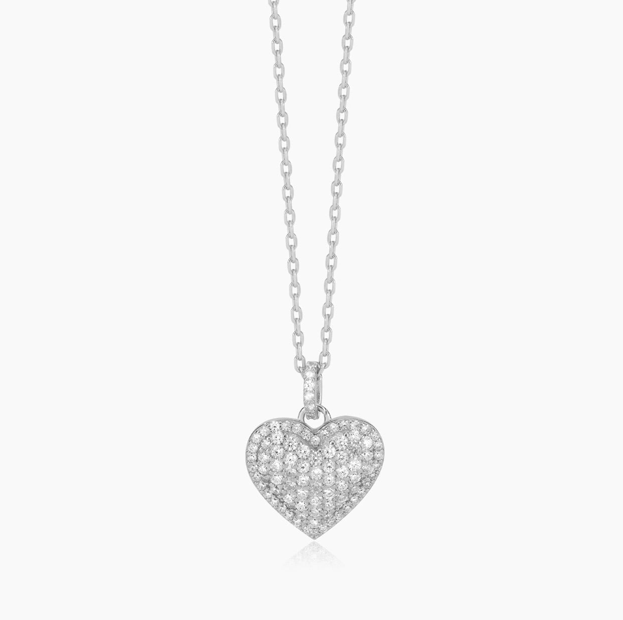 Collana Mabina cuore pavè