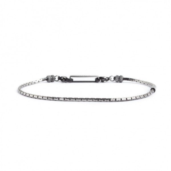 Bracciale Marlù uomo catena oval brunita 2mm