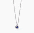Collana donna Mabina con zaffiro tondo MILANESIENNE