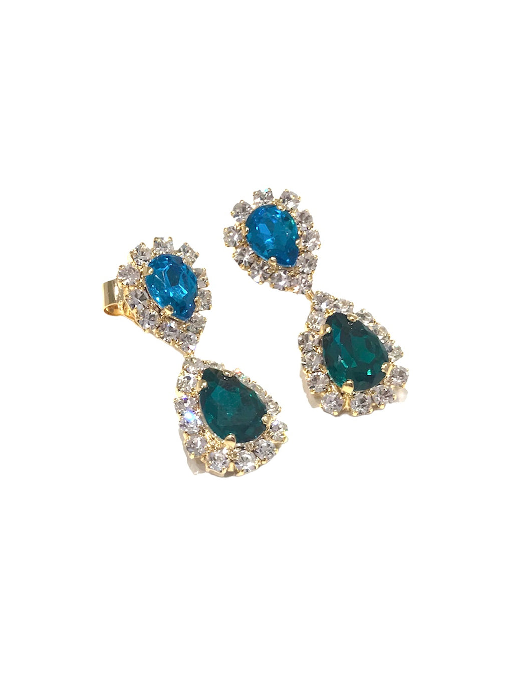 Orecchini Diamond Accessori Drop Verde