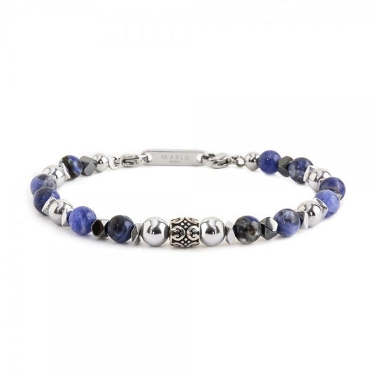 Bracciale Marlù uomo sfere sodalite ed ematite