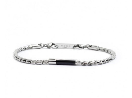 BRACCIALE UOMO MARLÙ CATENA CORDA CANNINA PICCOLA ONICE