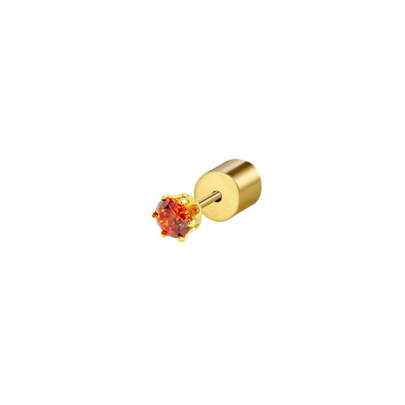 Mono orecchino  Marlù zircone pvd oro 3mm