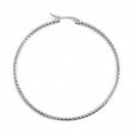 MONO ORECCHINO CERCHIO MARLÙ ACCIAIO MARTELLATO DIAMETRO 6CM