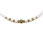 Collana donna Alisia con pietre Bianche e sfera centrale