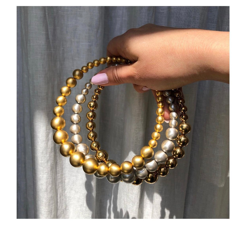 Collana Sereluz Bubble gold satin