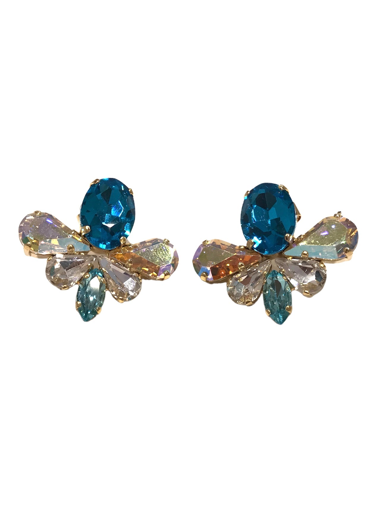 Orecchini Diamond Accessori Butterfly Azzurro