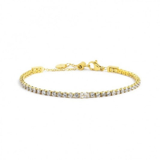 Bracciale tennis Marlù 2,5mm pvd oro