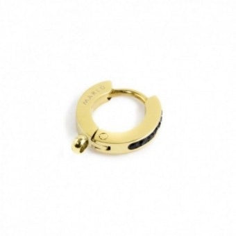 MONO ORECCHINO CERCHIO MARLÙ PVD ORO 11MM CRISTALLI ANELLO PER CHARM
