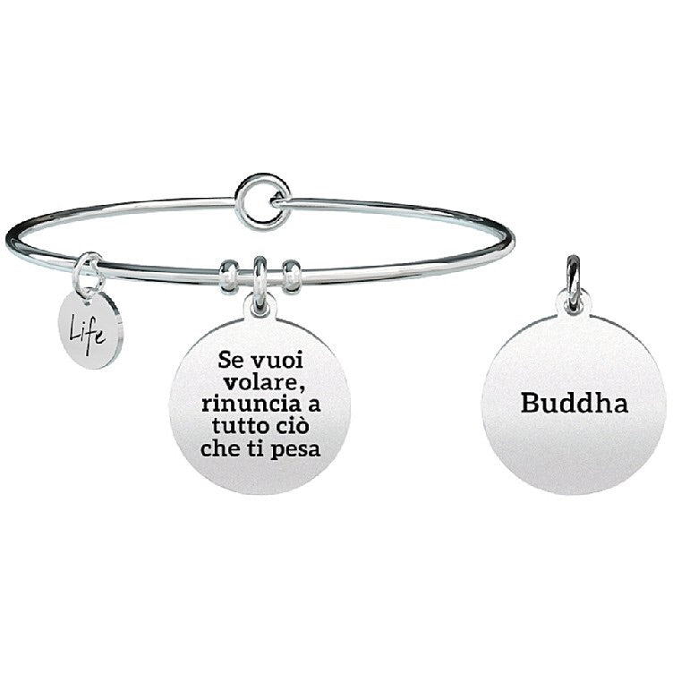 Bracciale Kidult donna SE VUOI VOLARE, RINUNCIA A … BUDDHA