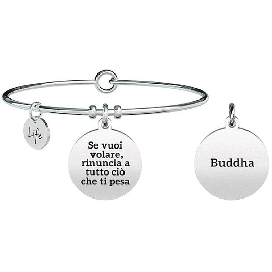 Bracciale Kidult donna SE VUOI VOLARE, RINUNCIA A … BUDDHA