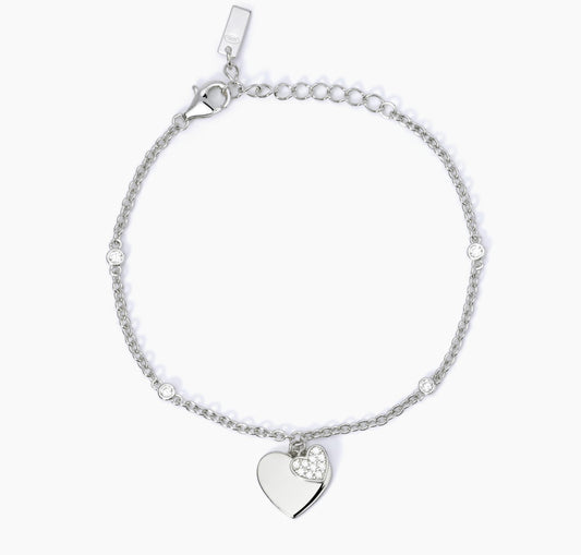 Bracciale Mabina donna con ciondolo cuore SOLO TUO