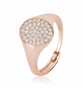 Anello Mabina Chevalier pavè rosè
