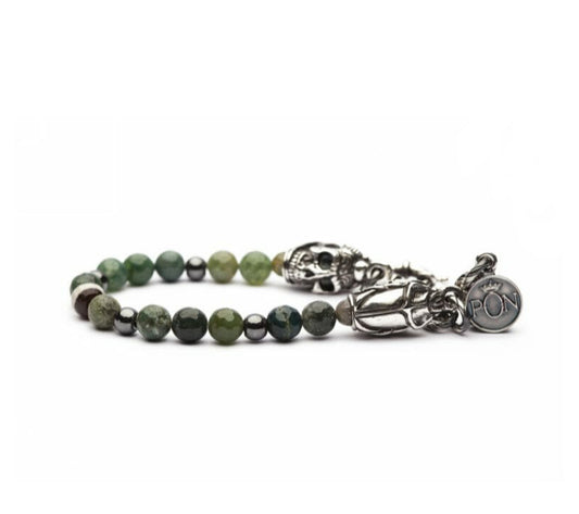 Bracciale uomo Portonovo Scarabeo Camouflage Ematite