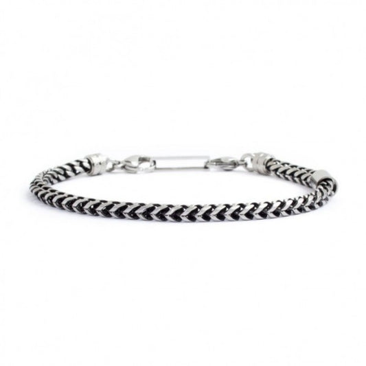 Bracciale Marlù uomo catena fishbone brunito 4mm