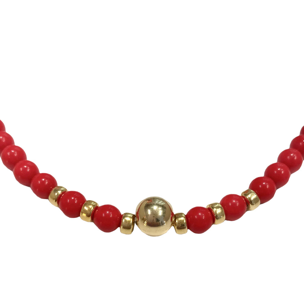 Collana donna Alisia pietre grandi corallo
