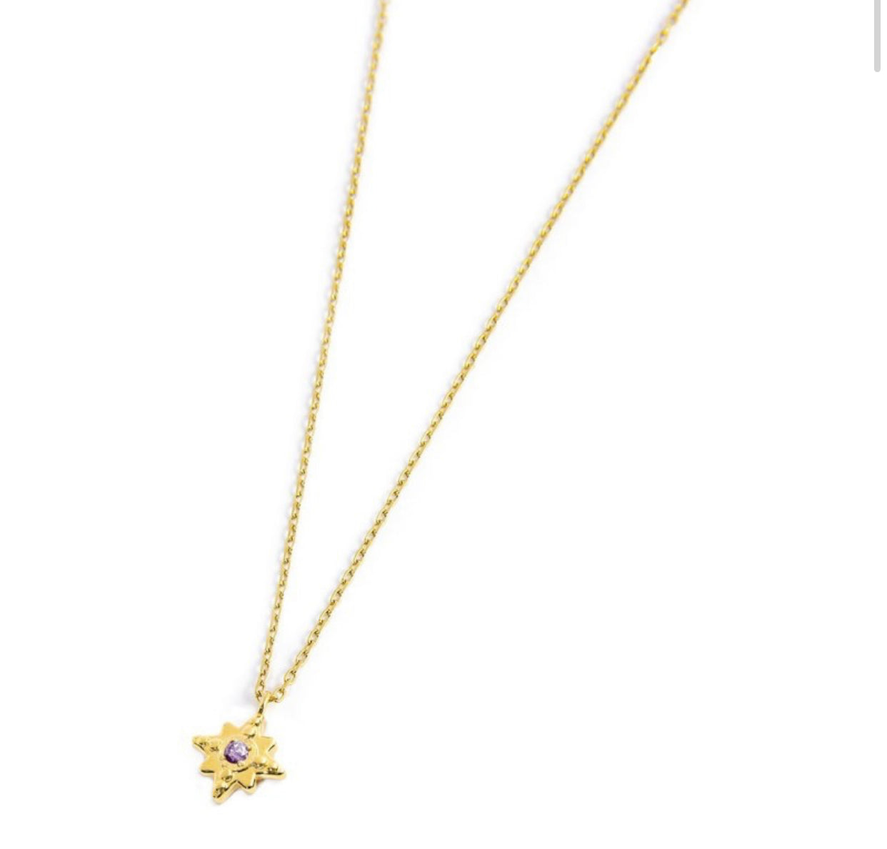 Collana Marlù donna ROSA DEI VENTI PENDENTE CON ZIRCONE VIOLA PVD ORO