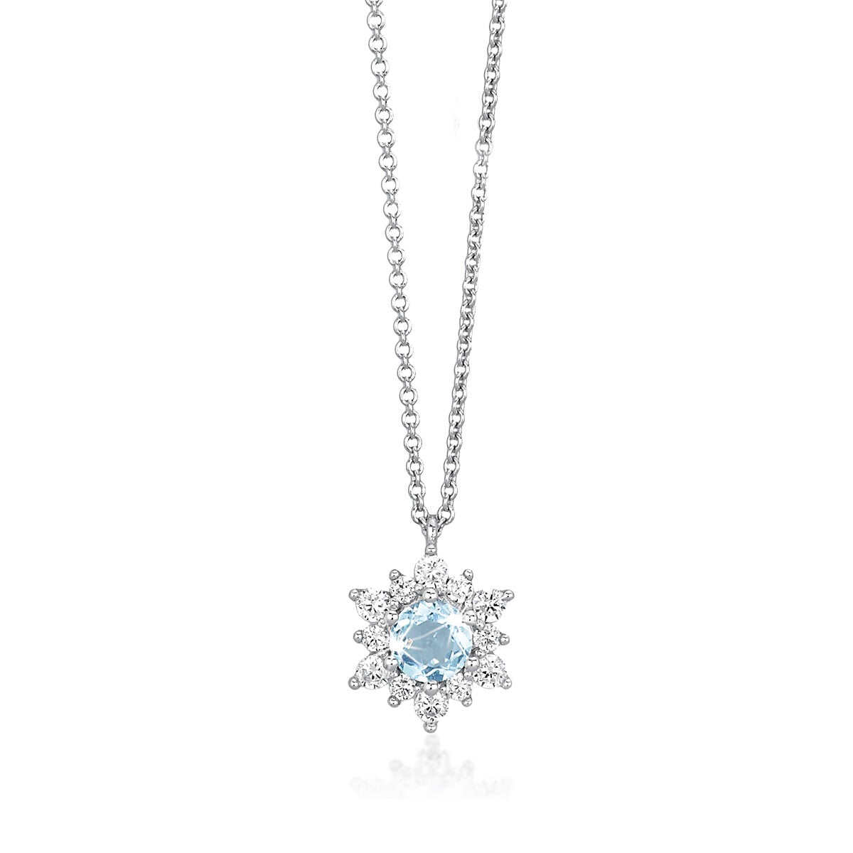 Collana Mabina donna acquamarina