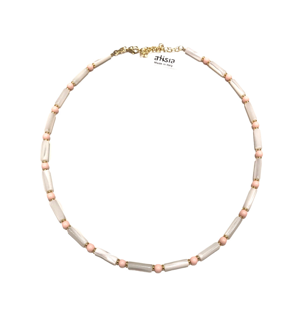 Collana donna Alisia tubi Madreperla