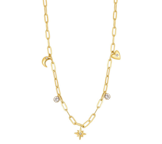 Collana Brosway donna CHANT Luna, Stella e Cuore Gold