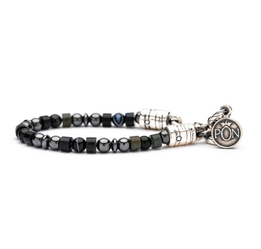 Bracciale uomo Portonovo Classic Onice Ematite