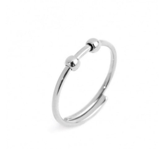 ANELLO DONNA MARLÙ CON SFERE ACCIAIO