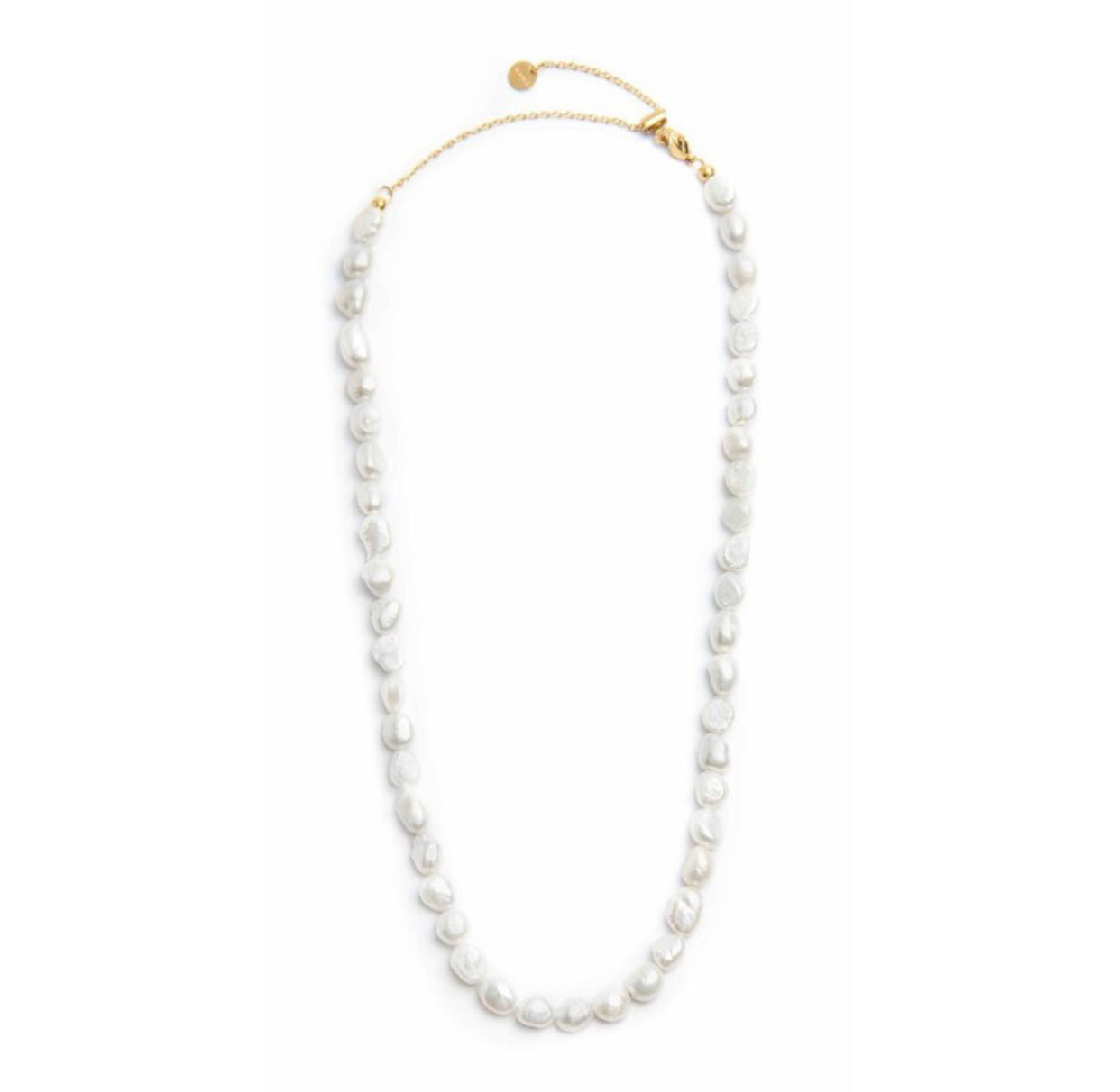 COLLANA MARLU' DONNA con perle di fiume masticate oro