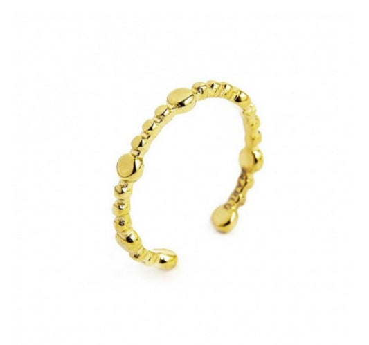 ANELLO DONNA MARLÙ FALANGE TRAMA PUNTINATA MISTA PVD ORO