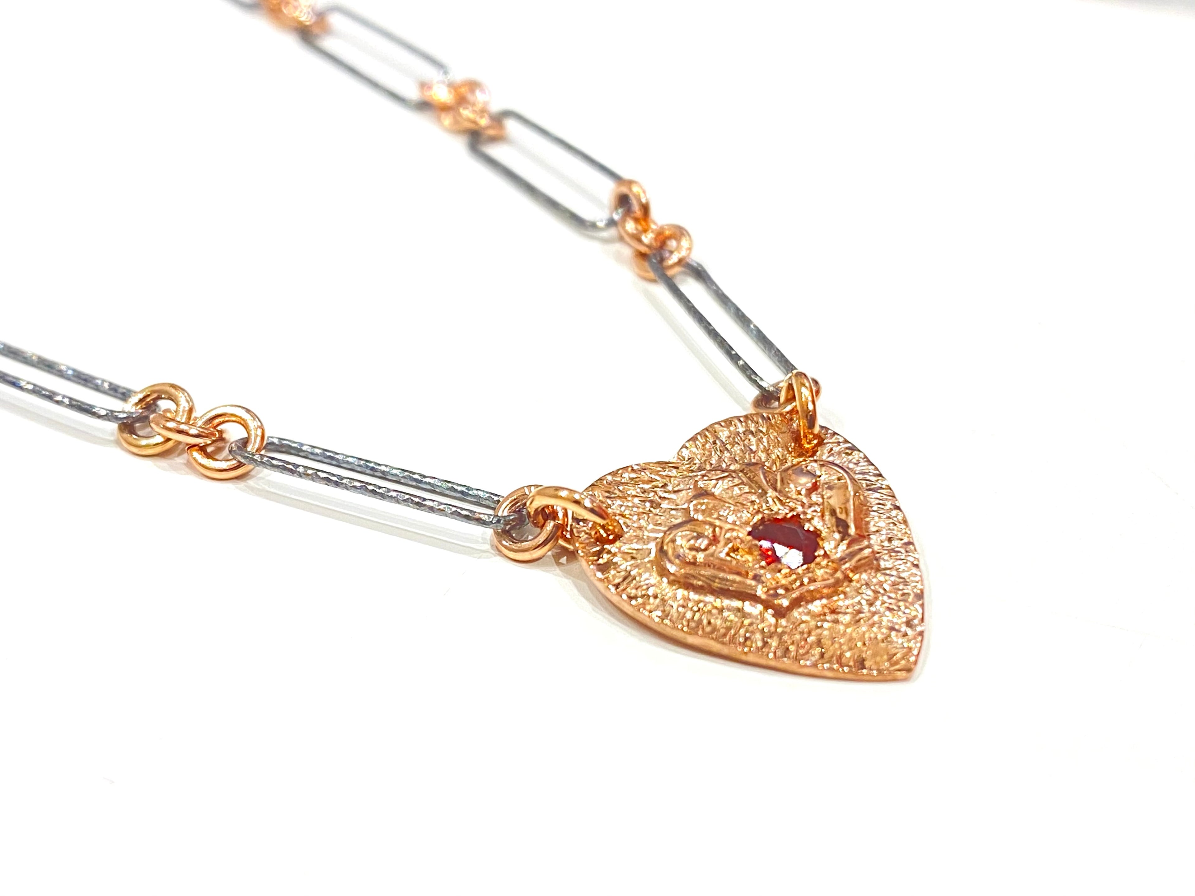 Collana Sacramore cuore con corona