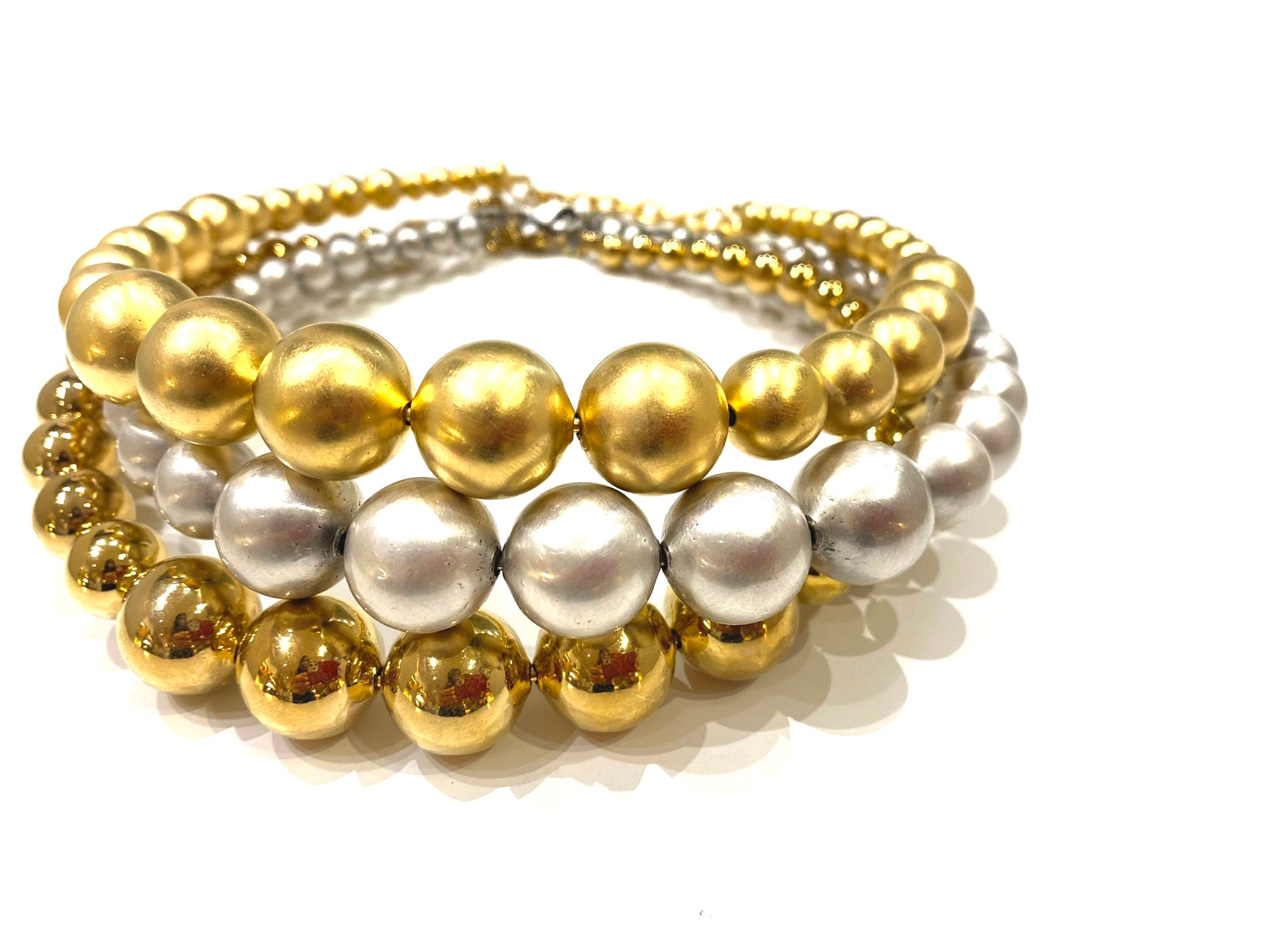 Collana Sereluz Bubble gold satin