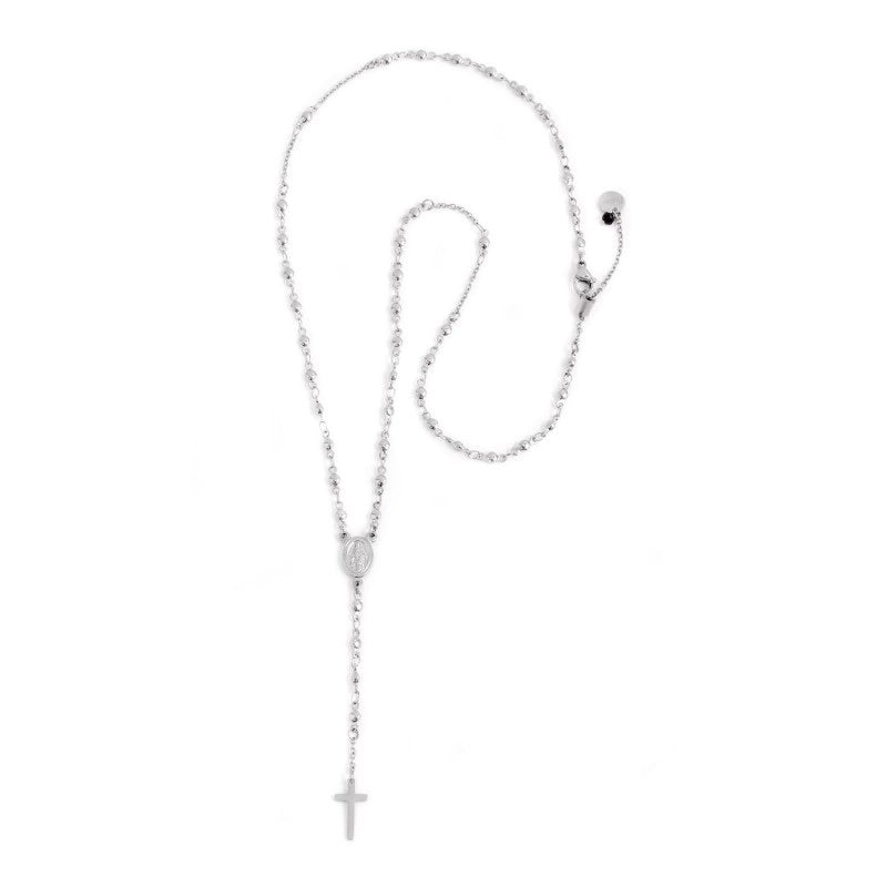 Collana Marlù ACCIAIO Y ROSARIO OVALE