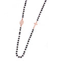 Collana Marlù Rosario cristalli neri pvd rosè