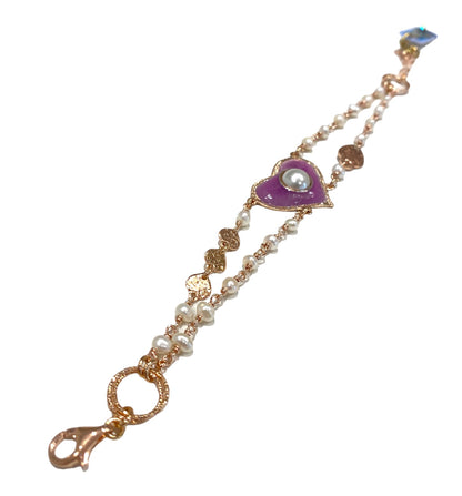 Bracciale Sacramore Lilac Heart and Pearl