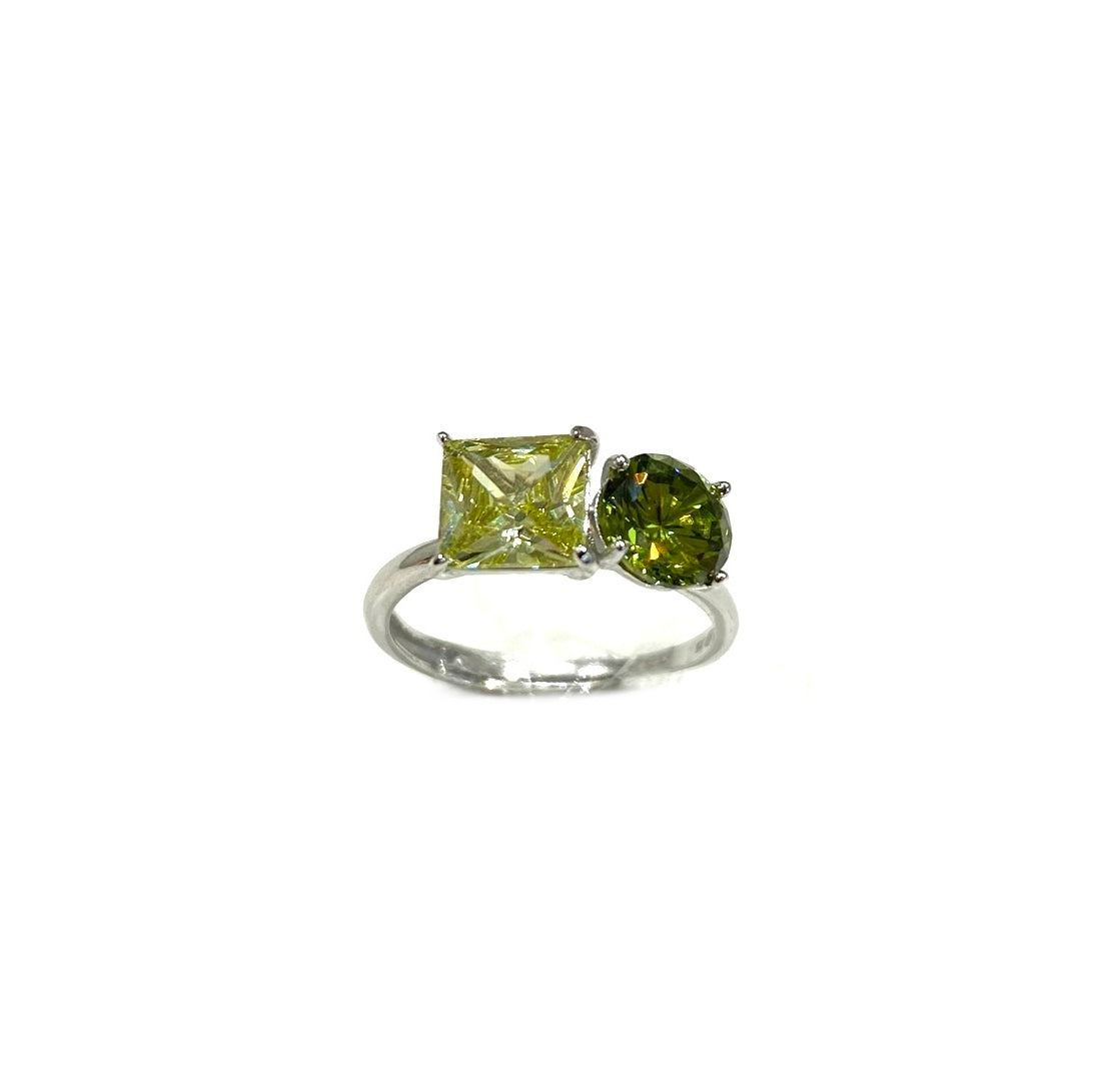 Anello Rocce Paradise green