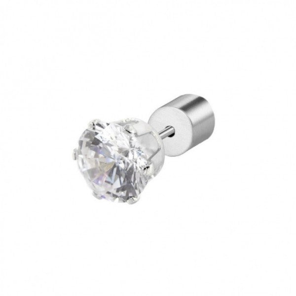 Mono orecchino Marlù zircone bianco 6mm