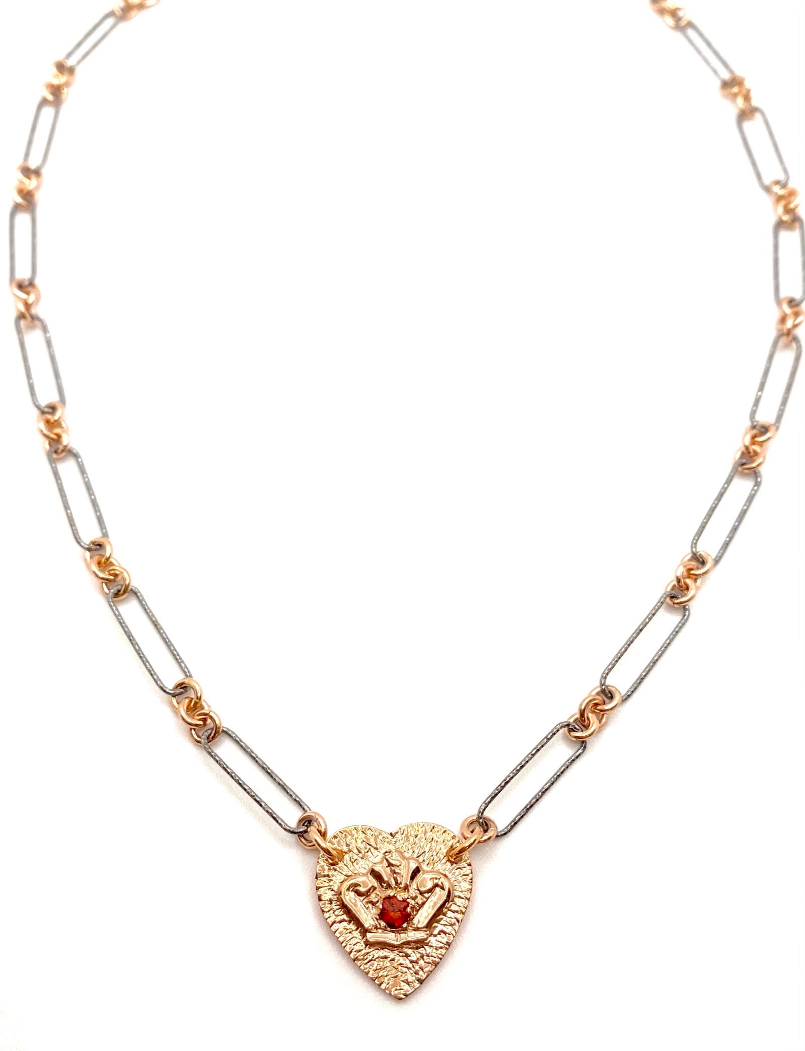 Collana Sacramore cuore con corona