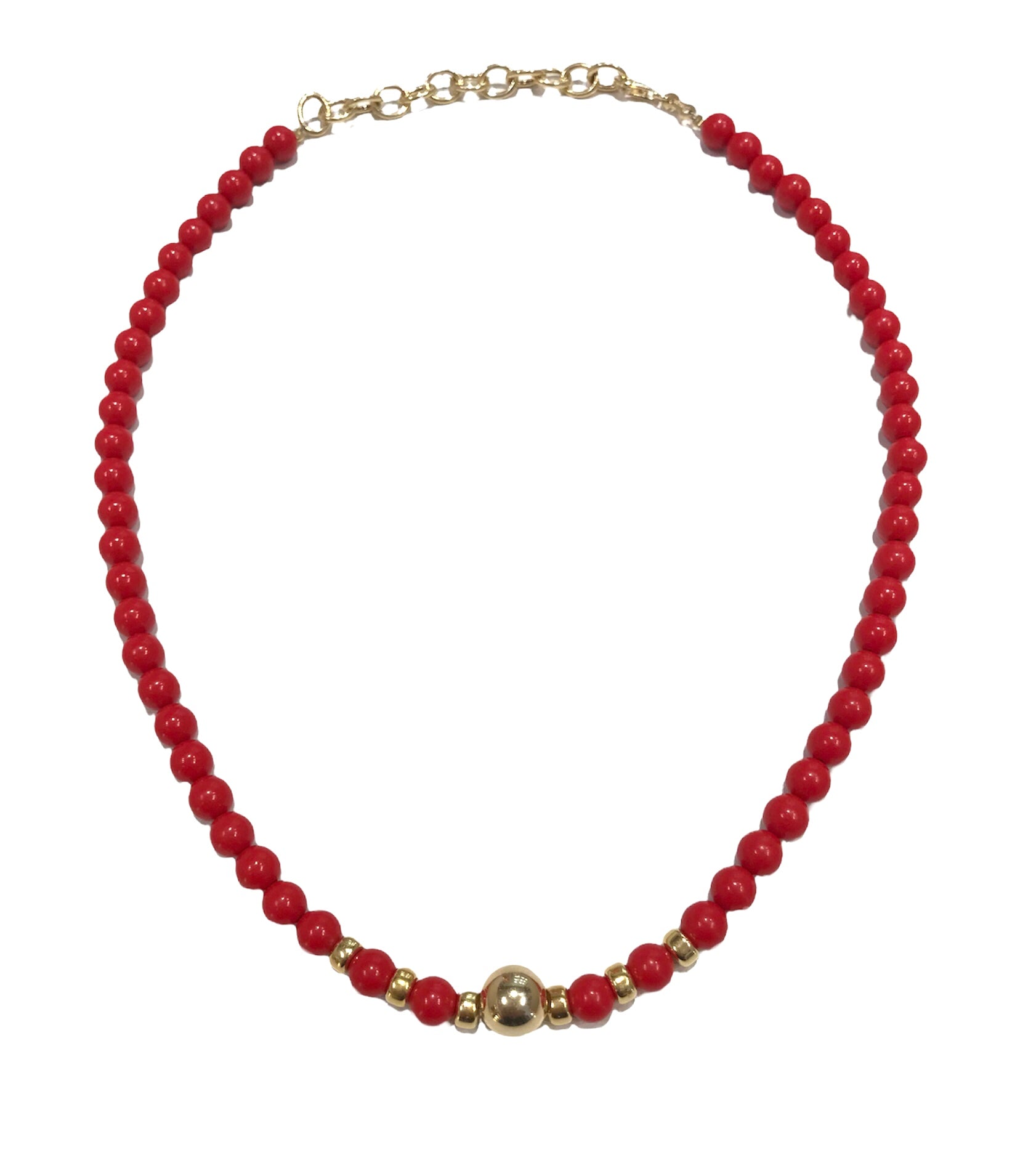 Collana donna Alisia pietre grandi corallo