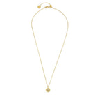 Collana Marlù donna MEDAGLIETTA PENDENTE SOLE CON ZIRCONE BIANCO PVD ORO