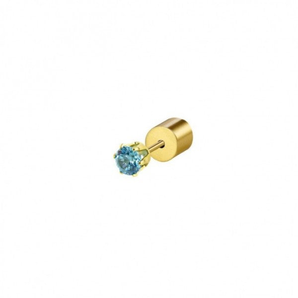 Mono orecchino  Marlù zircone pvd oro 3mm