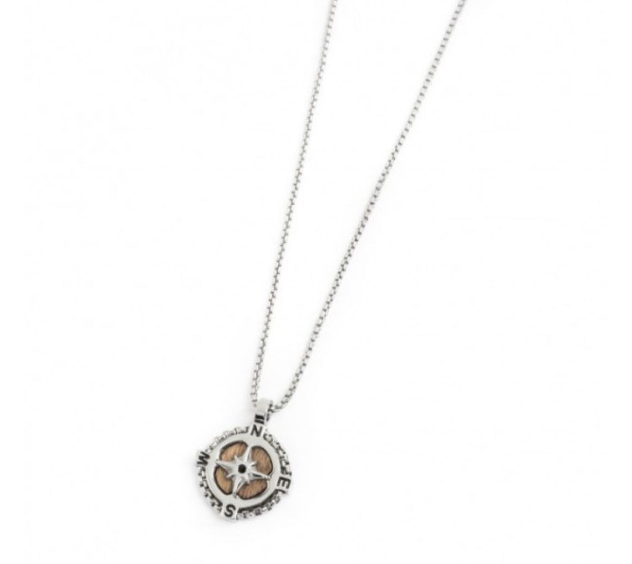 COLLANA UOMO MARLÙ CON ROSA DEI VENTI LEGNO