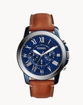 Orologio Fossil uomo Cronografo in pelle marrone chiara Grant