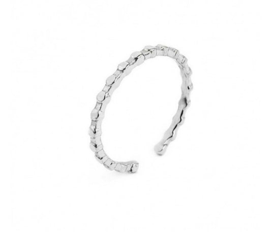 ANELLO DONNA MARLÙ FALANGE TRAMA PUNTINATA ACCIAIO